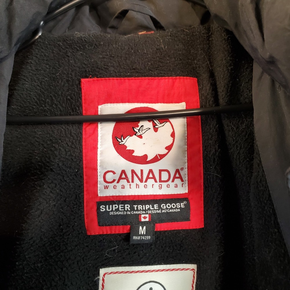 Canada Weather Gear Women Puffer Parka Black Faux Fur Hood Long Coat Size Medium - Picture 9 of 13